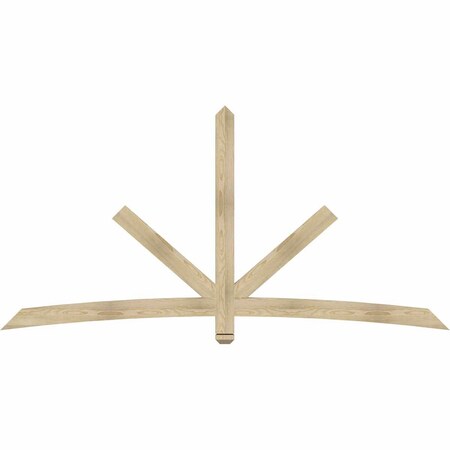 Ekena Millwork Alberta Rough Sawn Timber Gable Bracket, Douglas Fir, 96"W x 48"H x 2"D x 4"F, 12/12 Pitch GBW096X48X0204ALB00RDF